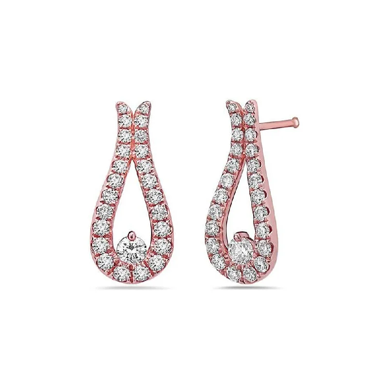 Sparkling zircon drop earrings mimicking diamond brilliance -Diamond Teardrop Earrings