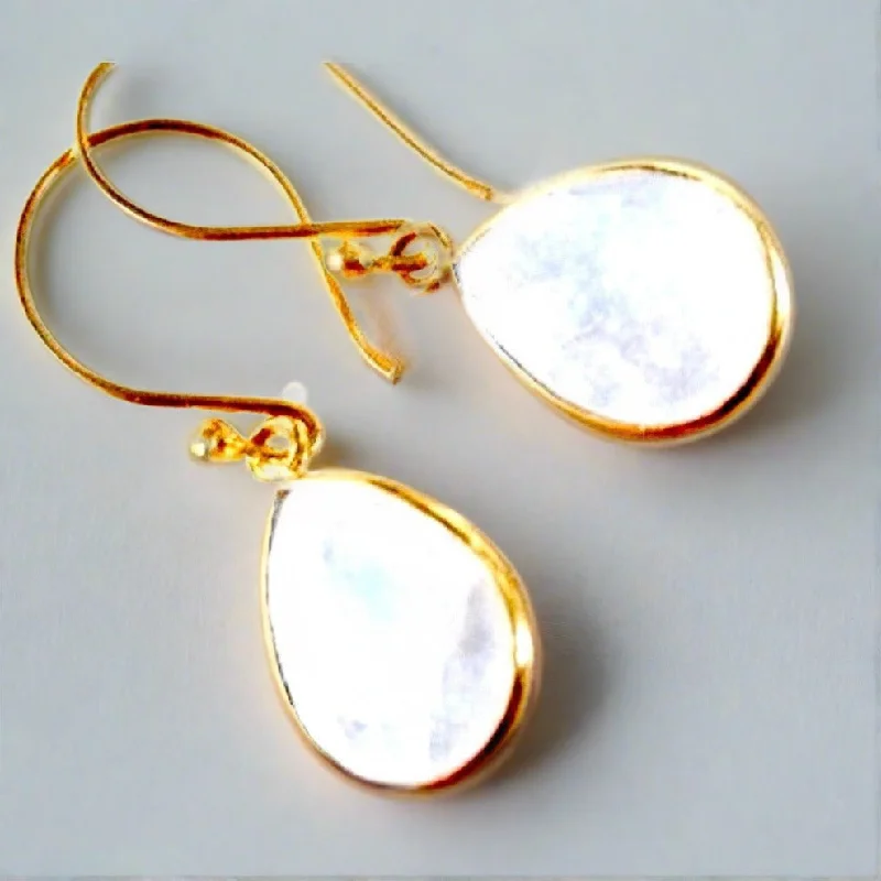 Warm citrine drop earrings for golden dangling cheer -Andi Moonstone Drop Earrings