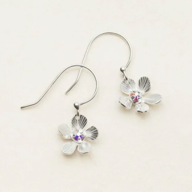 Organic shell drop earrings evoking coastal elegance -Petite Plumeria Drop Earrings