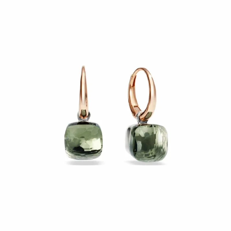 Classic pearl drop earrings for timeless dangling beauty -Nudo Petit Drop Earrings in Prasiolite