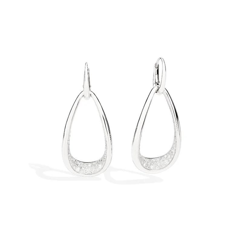 Delicate wire drop earrings for handmade subtle charm -Fantina Diamond Drop Earrings