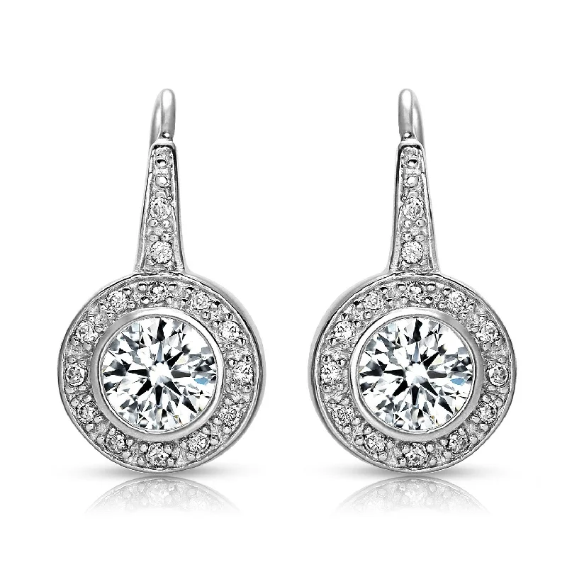 Elegant diamond drop earrings for timeless evening glamour -La Scène Round Drop Earrings