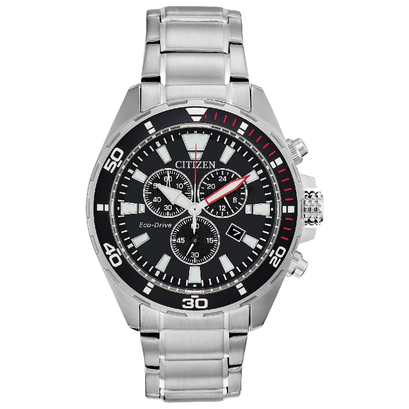 Digital men's watches with advanced features like GPS and fitness tracking for active lifestyles -Men'S Eco-Drive Brycen Chronograph Watch AT2438-53E