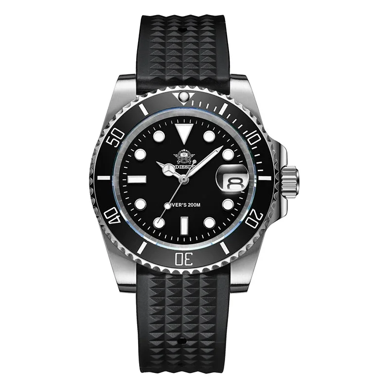 Men's watches with rotating bezels for divers and watch enthusiasts seeking functionality -New Men'S Luxury Quartz Watch 200M Diver Watches 41Mm Ceramic Bezel Calendar Display Luminous Watches Men Watch