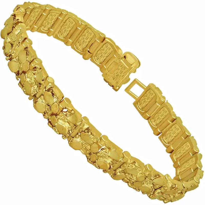 Sculptural bronze bracelets for artistic wrist flair -13mm Narrow Nugget Bracelet