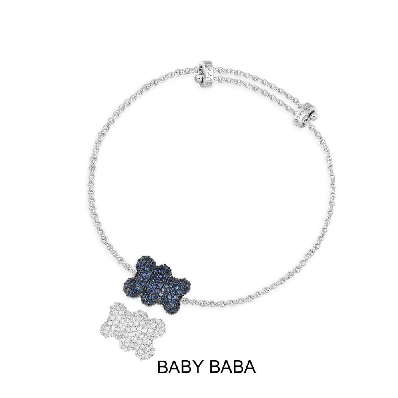 Engraved initial bangles making thoughtful gift ideas -Baby Baba Yummy Bear Adjustable Bracelet