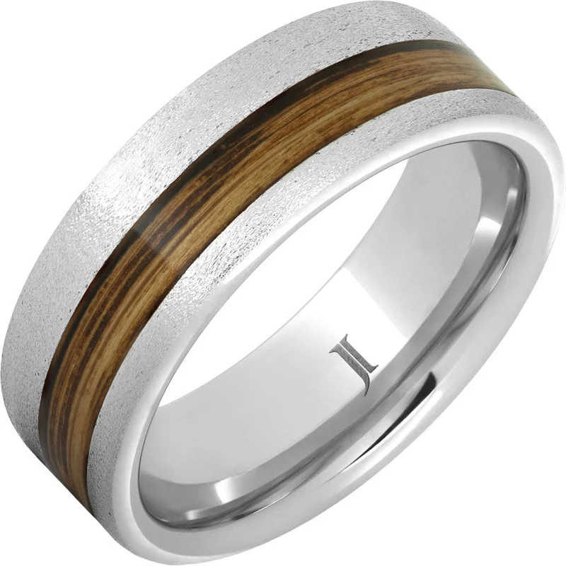 Ethereal moonstone gemstone rings with lunar glow -Barrel Aged™ Serinium® Ring with Rye Whiskey Inlay and Stone Finish