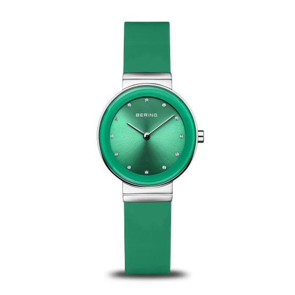 Men's sport watches with water resistance and durable rubber straps for outdoor activities -Bering Women's Classic Green Watch