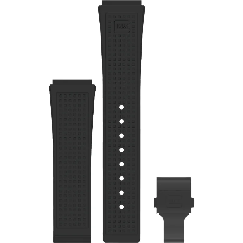 Fashionable men's watches with interchangeable straps for versatility and personalized style -Glock Black 22MM Watch Band