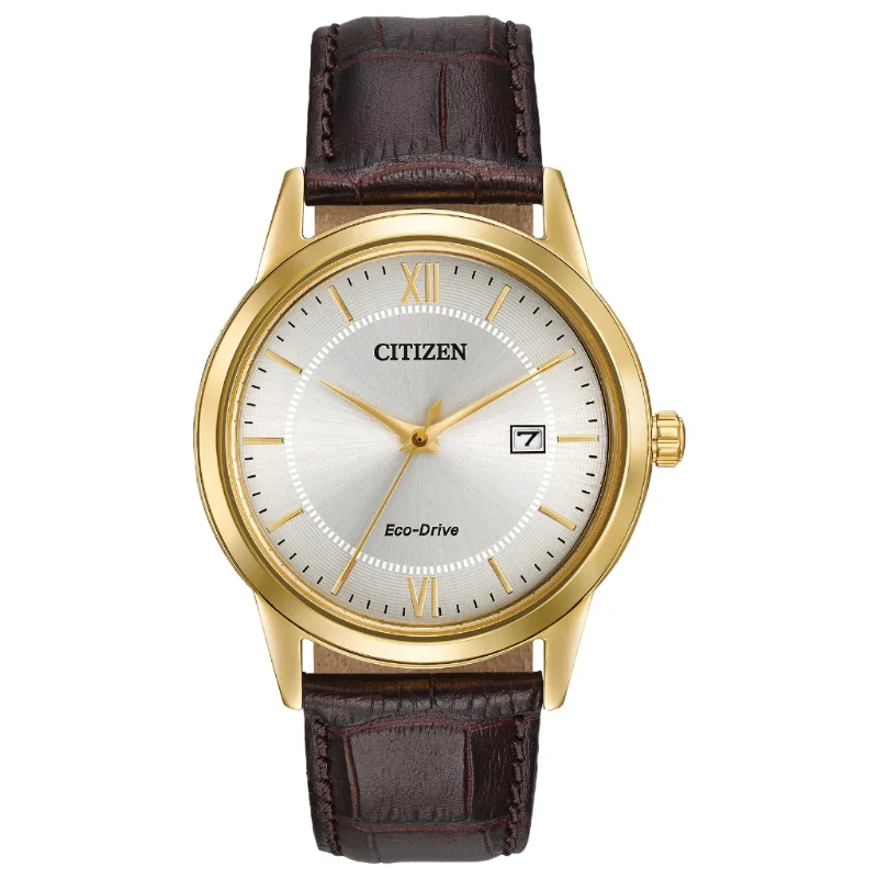 Men's watches with a combination of leather and metal bands for a unique, trendy style -Citizen Eco-Drive Corso Dress Men's Watch