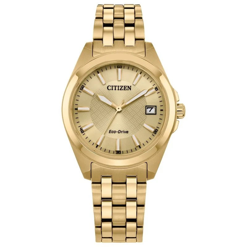 Elegant men's watches with round dials and genuine leather straps for timeless style and comfort -Citizen Eco-Drive Peyten Women's Watch