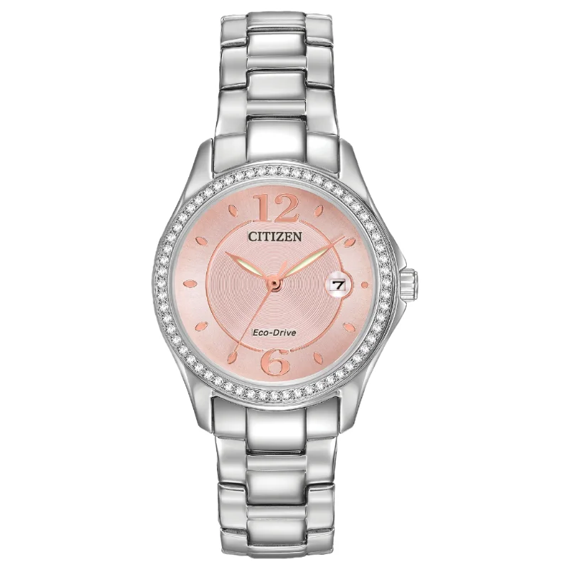 Luxury men's watches with ceramic or stainless steel bands for an elegant, modern design -Citizen Eco-Drive Silhouette Crystal Women's Watch