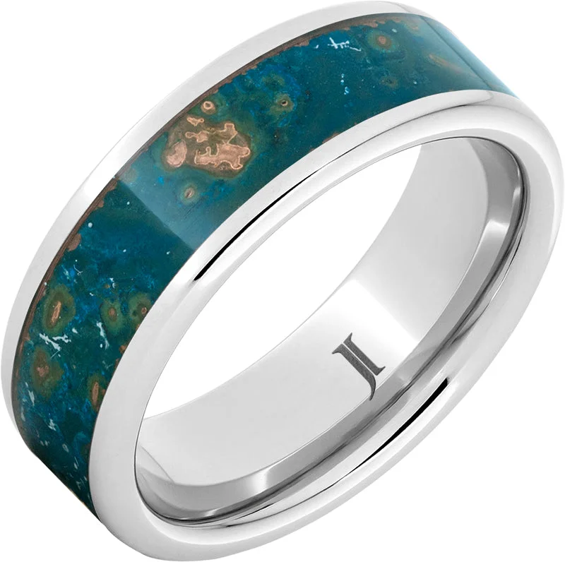 Lunar moonstone gemstone rings with dreamy shine -Copper Sea - Serinium® Royal Copper™ Ring