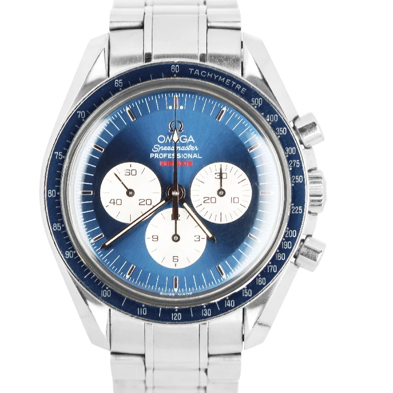 Limited-edition men's watches with special features and designs for collectors and watch lovers -Omega Speedmaster Gemini 4 First Spacewalk Steel Blue 42mm 3565.80.00 LTD Watch