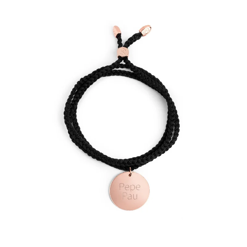 Bold onyx bangles for striking black elegance -Custom Dream Black Rose Gold Bracelet