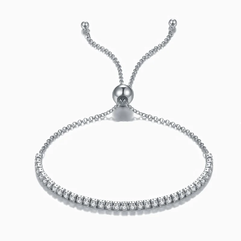 Sleek infinity bracelets symbolizing endless possibilities -Dazzling Tennis Slider Bracelet