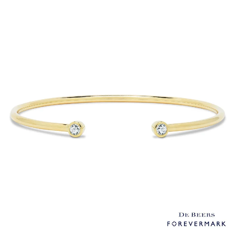 Handcrafted opal bracelets glowing with iridescent beauty -Forevermark Diamond Bangle Bracelet in 18kt Yellow Gold (1/4ct tw)