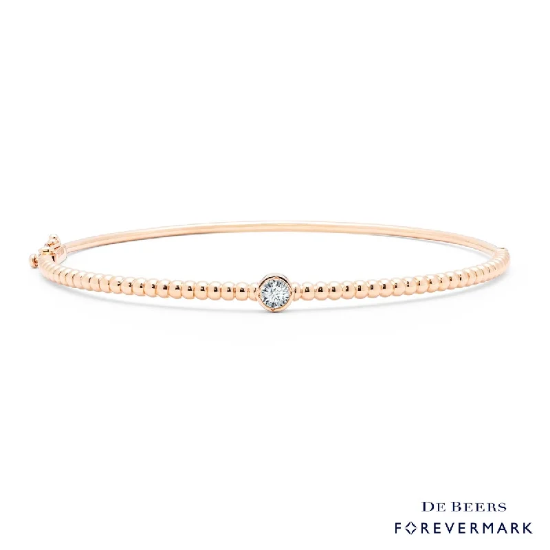 Dreamy opalite bracelets with translucent milky shine -Forevermark Diamond Bezel Bracelet in 18kt Rose Gold (1/4ct)