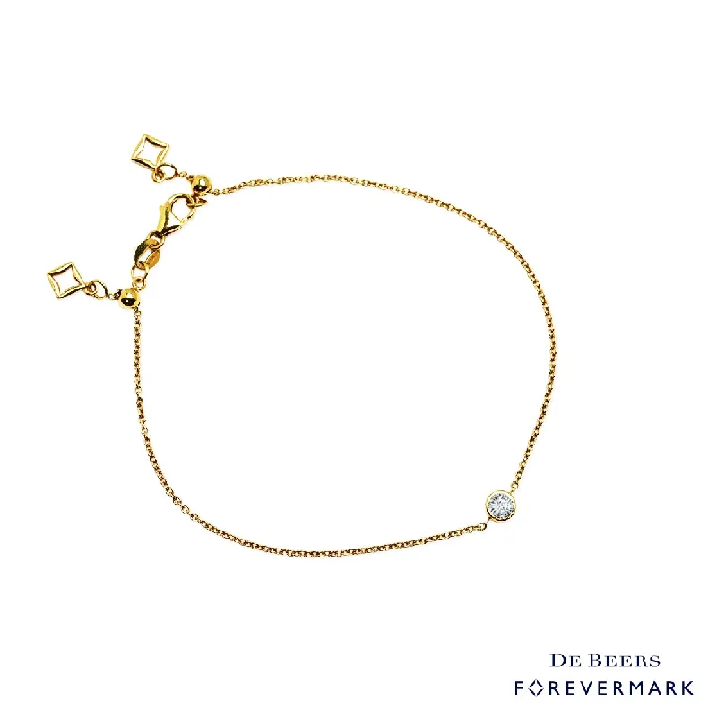 Hand-woven bracelets with colorful tribal patterns -Forevermark Diamond Bolo Bracelet in 18kt Yellow Gold (1/7ct)