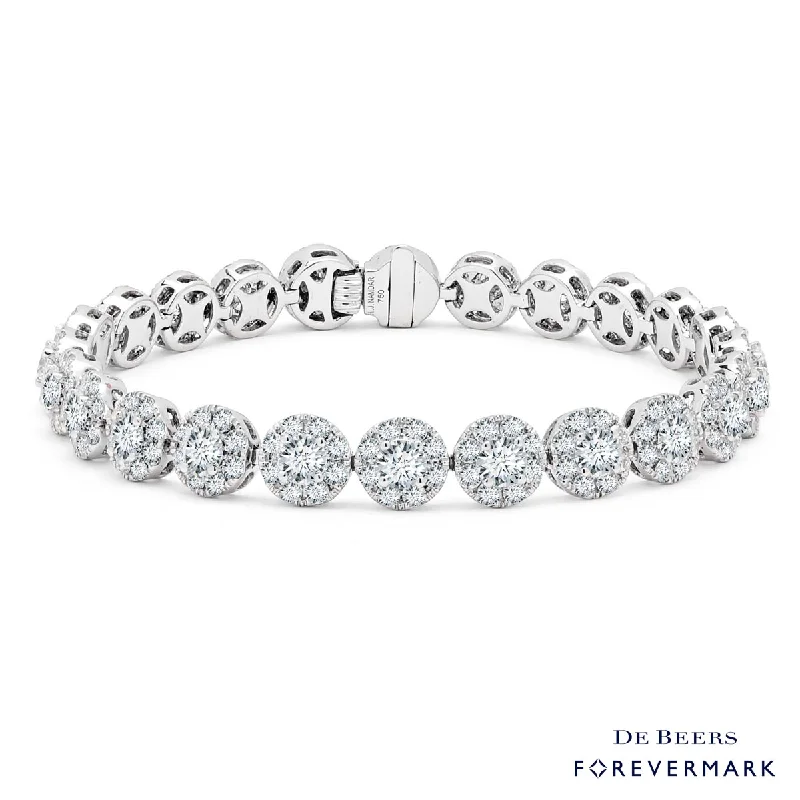 Sunny citrine bracelets for cheerful golden accents -Forevermark Diamond Halo Bracelet in 18kt White Gold (8 1/3ct tw)