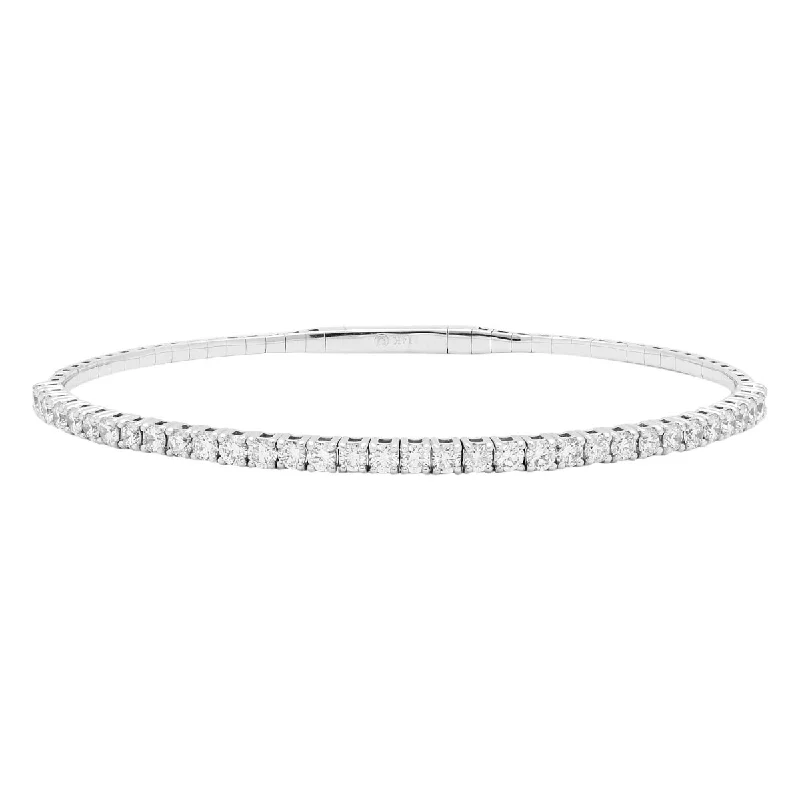 Radiant quartz bangles amplifying light and style -Diamond Flex Bracelet in 14kt White Gold (2ct tw)