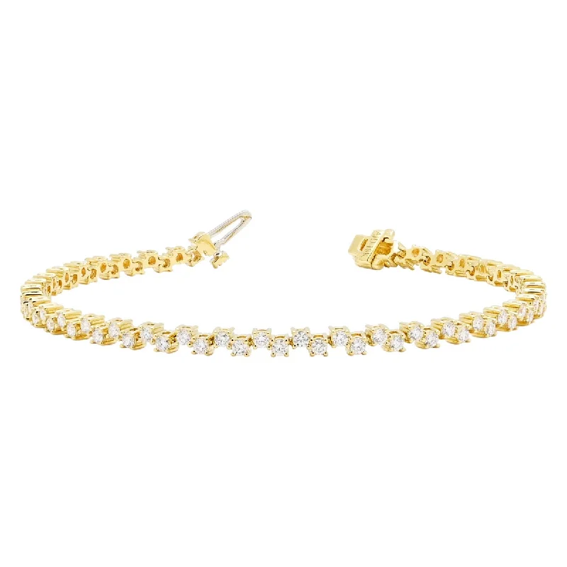 Bold onyx bangles for striking black elegance -Diamond Tennis Bracelet in 18kt Yellow Gold (2 1/5ct tw)