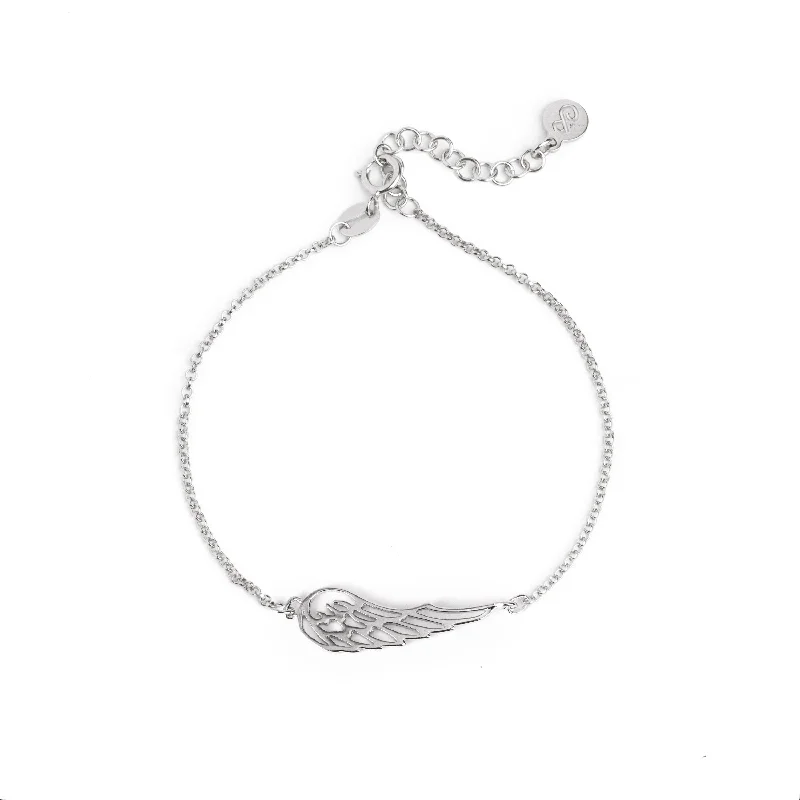 Polished nickel bangles for affordable shiny wear -Dove Silver Bracelet