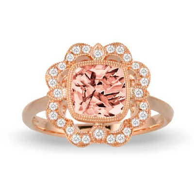 Brilliant diamond gemstone rings for unforgettable moments -Doves - Little Bird Bridal Collection - 18K Rose Gold Ring