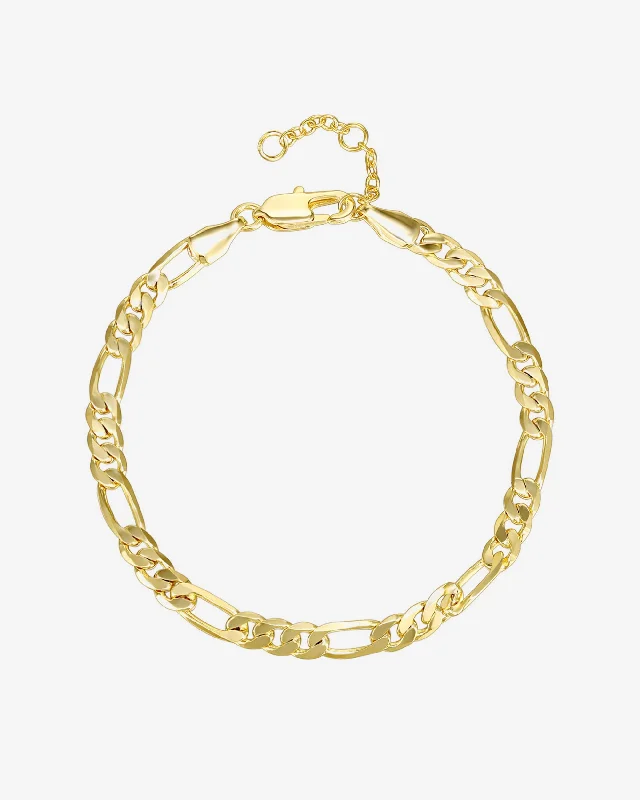 Sleek matte bangles for understated modern finish -Figaro Chain Bracelet