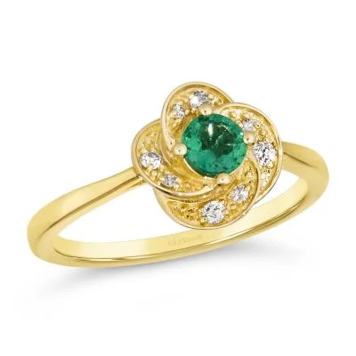 Peaceful sapphire gemstone rings for timeless blue grace -Honey Gold Costa Smeralda Emeralds Le Vian Ring