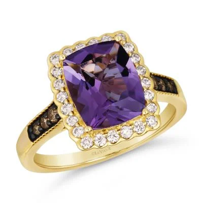 Grand emerald gemstone rings designed for royalty -Honey Gold Grape Amethyst Le Vian Ring