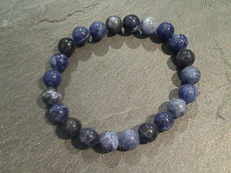 Minimalist chain bracelets for modern subtle elegance -Sodalite 8MM Stretch Bracelet