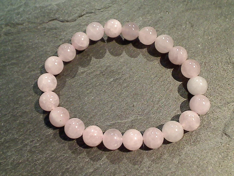 Soft velvet bracelets offering cozy winter texture -Rose Quartz 8MM Stretch Bracelet