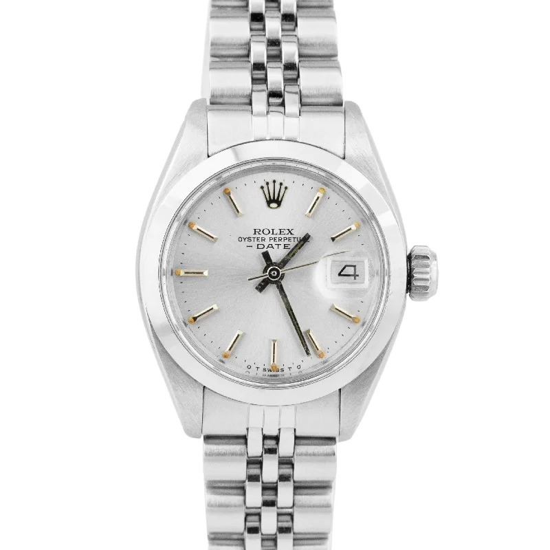 Men's watches with adjustable bands for a custom fit and comfortable wear throughout the day -Ladies Rolex DateJust 26mm Silver Stainless Steel Jubilee Automatic Watch 6519