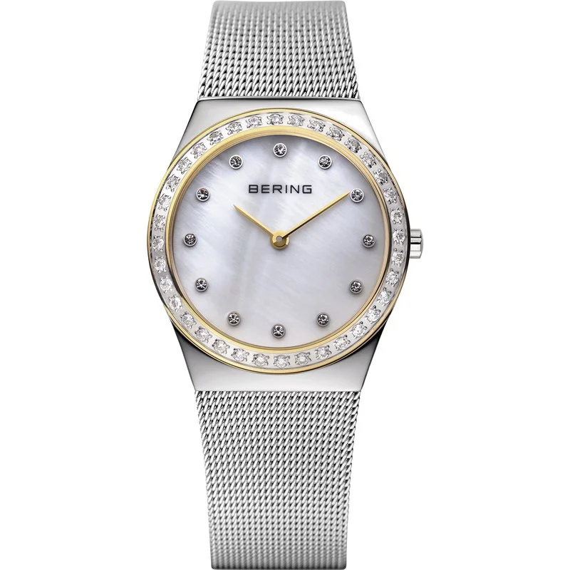 Smart men's watches with fitness tracking, music control, and notification features for modern lifestyles -Bering Women's Two Tone MOP Dial Watch