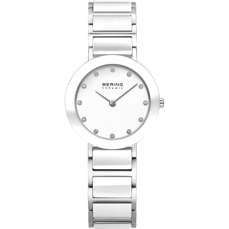 Men's watches with military-inspired designs and robust cases for durability and strength -Bering Women's  White Ceramic Watch