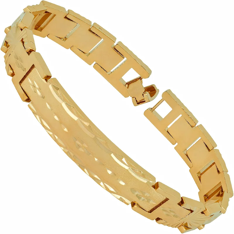 Sustainable wood bangles with natural earthy appeal -12mm Diamond Cut ID Bracelet