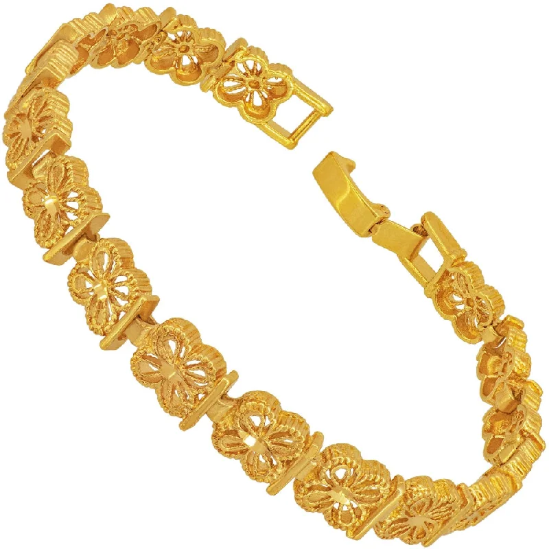 Warm citrine bangles radiating sunny golden hues -Good Luck Filigree Bracelet