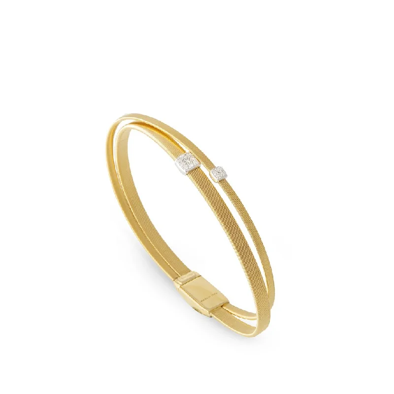 Organic shell bangles evoking coastal wrist charm -Marco Bicego Masai 18K Yellow Gold Two Strand Bracelet