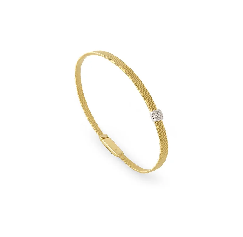 Warm citrine bangles for golden dangling cheer -Marco Bicego Masai 18K Yellow Gold Single Station Bracelet