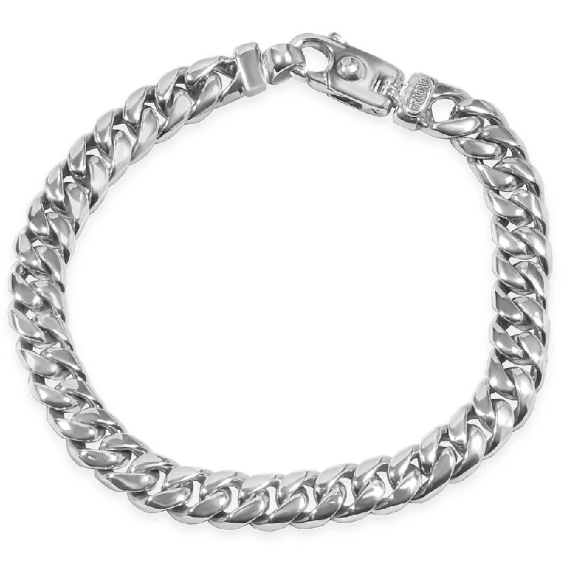 Antique silver bracelets with heirloom vintage charm -Men's Cuban Link 14k Gold (59gram) or Platinum (95gram) 9mm Bracelet 8.5"