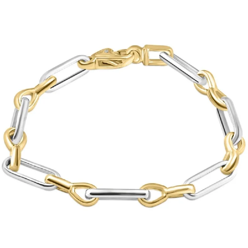 Shimmering sunstone bracelets with golden flecked glow -Men's link 14k Gold (31gram) or Platinum (50gram) 7mm Bracelet 8.5"