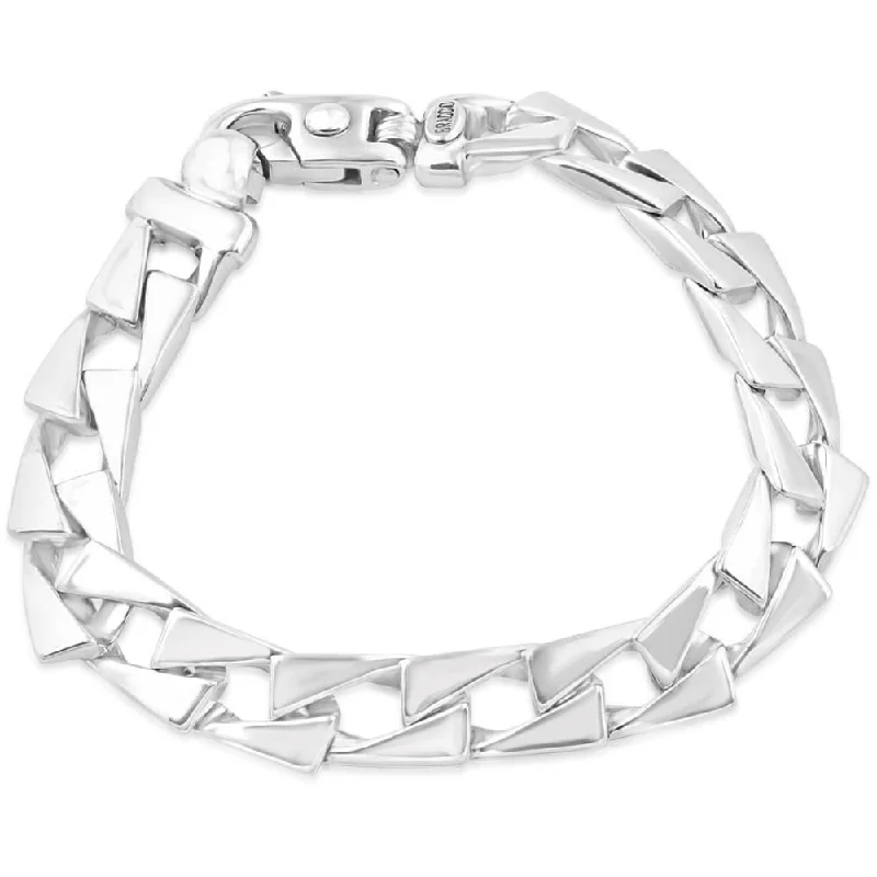 Intricate pave bracelets glittering with tiny gems -Men's Link 14k Gold (71gram) or Platinum (114gram) 14mm Bracelet 9.25"