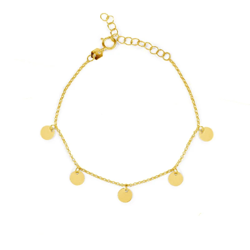 Simple knot bangles tying unity and strength -Mini Moons Gold Bracelet