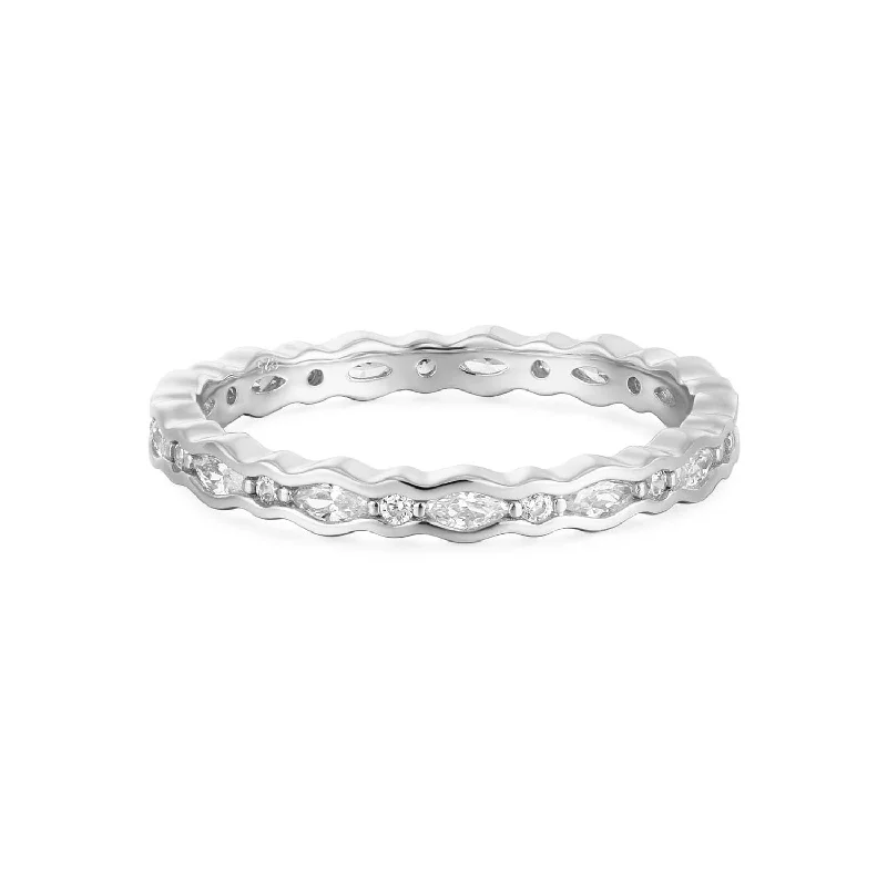 Rhodium Plated Sterling Silver