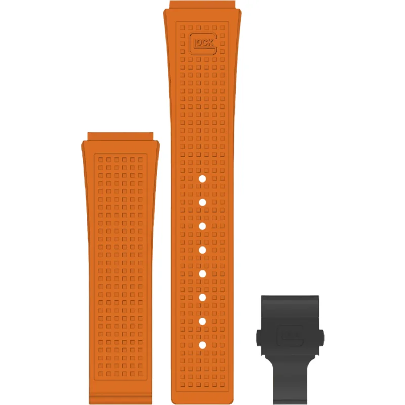 Men's watches with military-inspired designs and robust cases for durability and strength -Glock Orange 24MM Watch Band