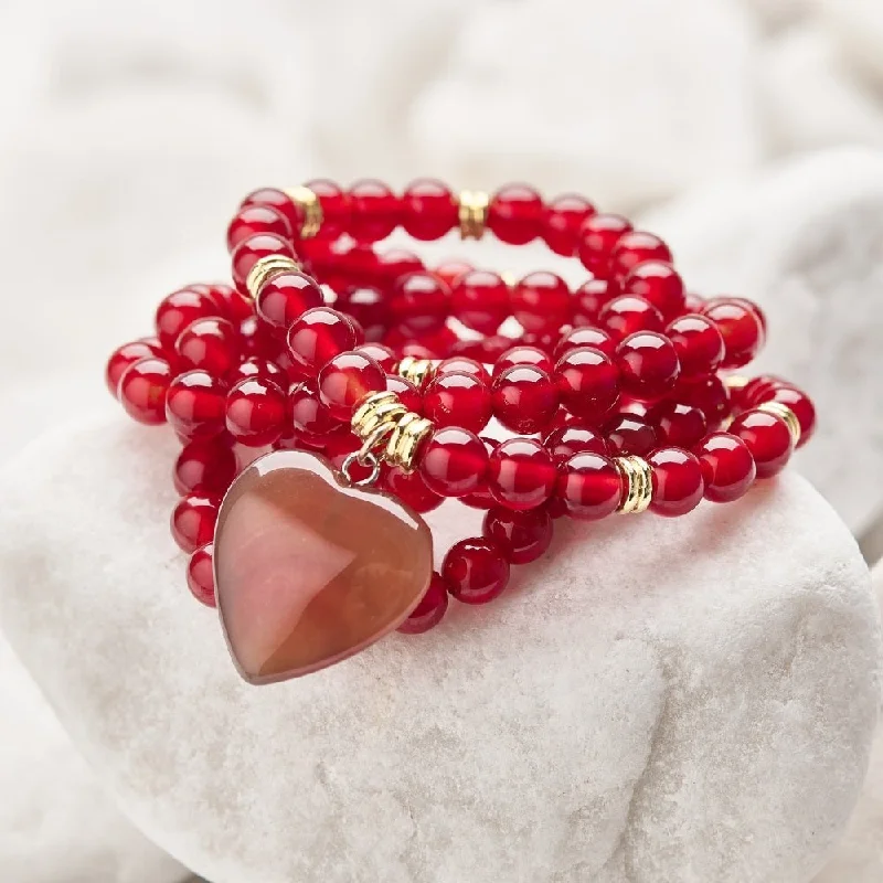 Modern acrylic bracelets with geometric bold shapes -Passion Energy Carnelian Bracelet