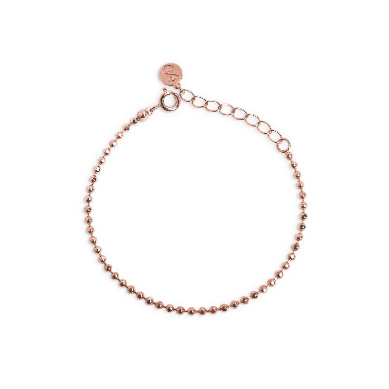 Delicate wire bracelets for handmade subtle charm -Pebbles Rose Gold Bracelet