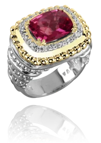 Clear topaz gemstone rings for cool elegance -Pink Topaz Ring