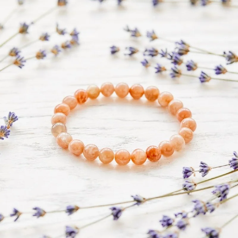 Bold aventurine bangles with subtle green shimmer -Powerful Sunstone Bracelet